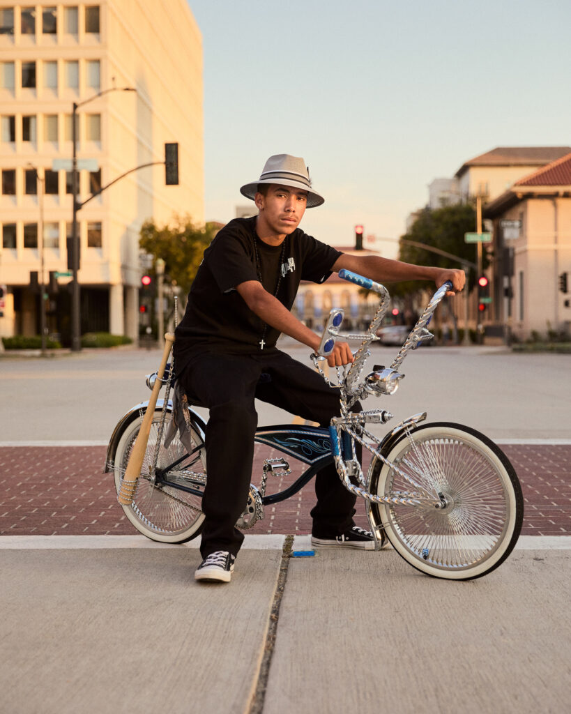 © Owen Harvey, 'Joe on his Lowriding bike, in front of the Pasadena City Hall, July 2023. Los Angeles, America''